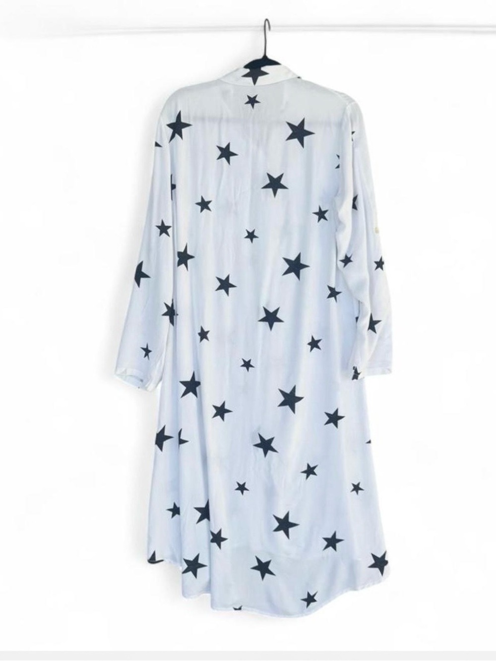 Vent16 White Shirt Dress with Black Star Detail - Picture 7 of 7